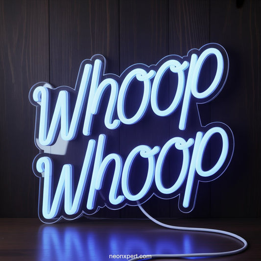 Whoop Whoop Neon Light Party Decor - NeonXpertSmallWhite