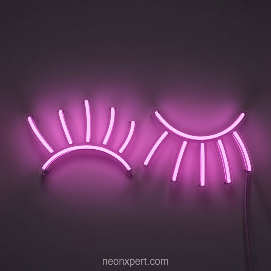 Wink Lashes | Neon Light for Beauty Salon Ambiance Decor - NeonXpertSmallWhite