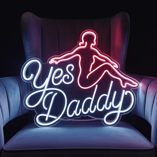 Yes Daddy Neon Sign | LED Decor For Club - NeonXpert18 inHot Pink