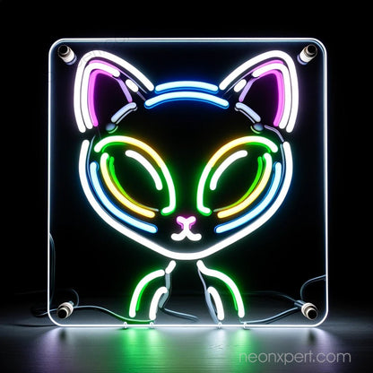 Alien Cat LED Neon Sign – LED Light Decor for Cat and Sci-Fi Lovers - NeonXpert
