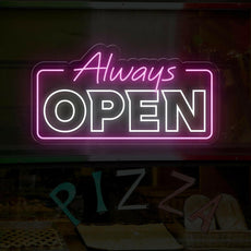 Always Open LED Neon Sign for Home Door | Neon Light-Up Sign - NEONXPERT