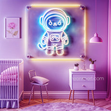 Astronaut Cat LED Neon Sign – Playful Decor for Cat and Space Lovers - NeonXpert