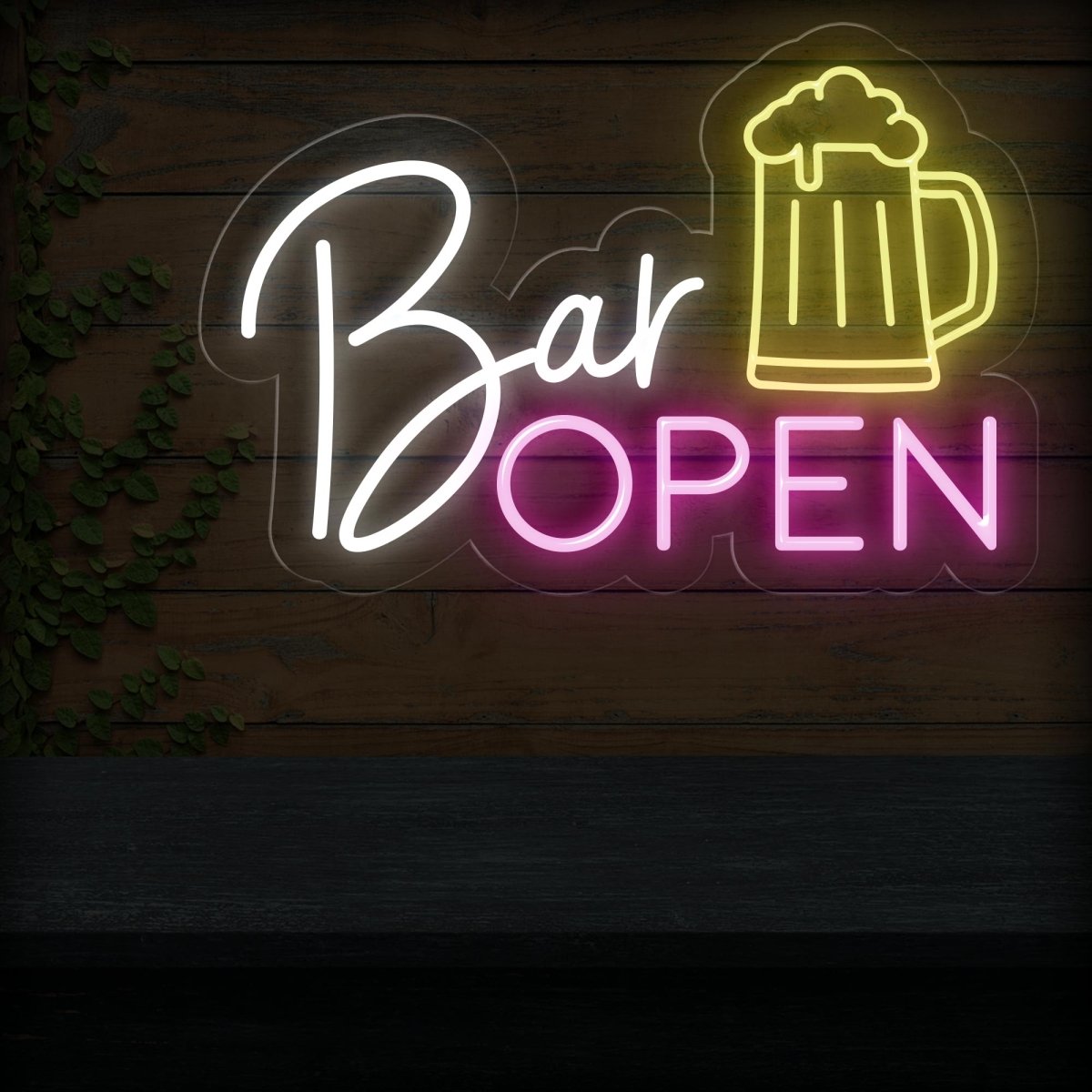 Bar Open LED Neon Sign for Home Bar | Light-Up Sign - NEONXPERT