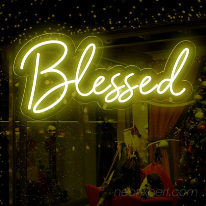 Blessed LED Neon Sign – Light Up Your Space with LED Light - NeonXpert