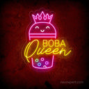 Boba Queen Neon Sign - Vibrant LED Light for Boba Enthusiasts - NeonXpert