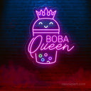 Boba Queen Neon Sign - Vibrant LED Light for Boba Enthusiasts - NeonXpert