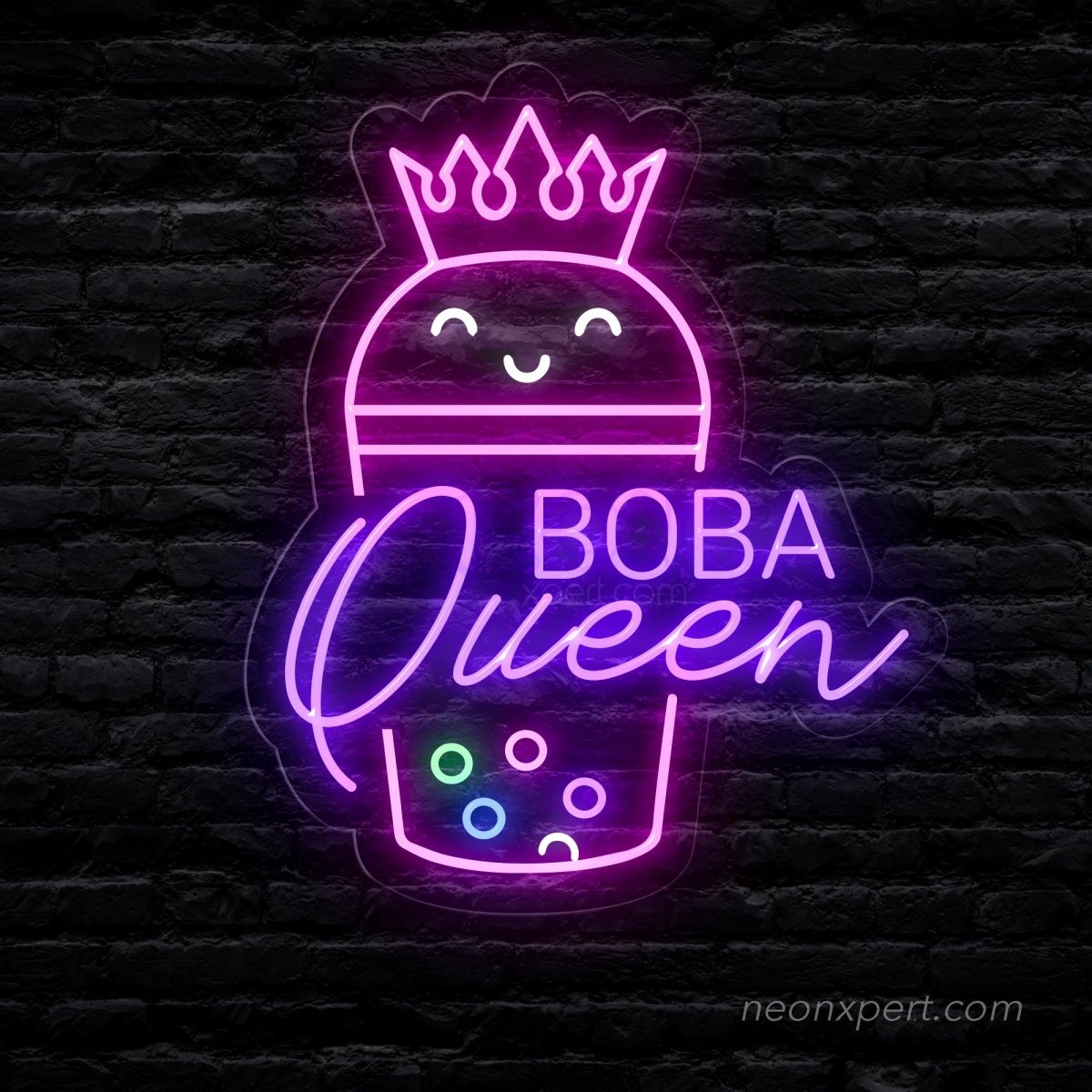 Boba Queen Neon Sign - Vibrant LED Light for Boba Enthusiasts - NeonXpert