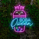 Boba Queen Neon Sign - Vibrant LED Light for Boba Enthusiasts - NeonXpert