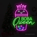 Boba Queen Neon Sign - Vibrant LED Light for Boba Enthusiasts - NeonXpert