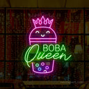 Boba Queen Neon Sign - Vibrant LED Light for Boba Enthusiasts - NeonXpert