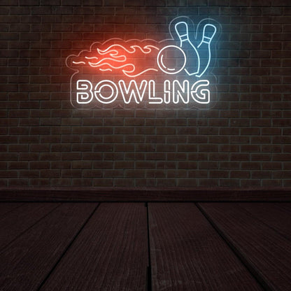 Bowling Neon Sign - Perfect for Alleys & Game Room Decor - NEONXPERT