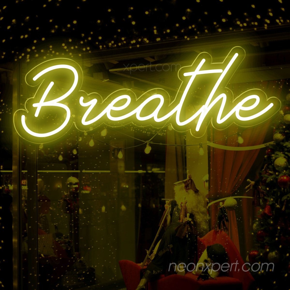 Breathe Neon Sign - Inhale Positivity - NeonXpert