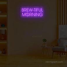 Brew-tiful Morning | Coffee Neon Sign - Energize Your Space - NeonXpert