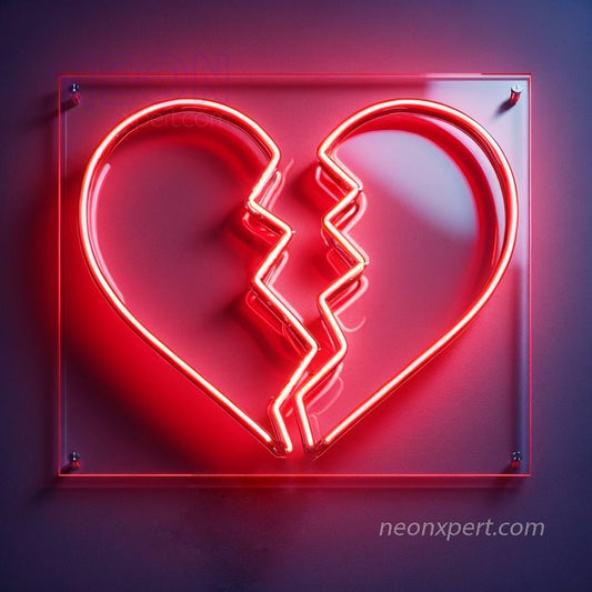 Broken Heart LED Neon Light Sign - NeonXpert