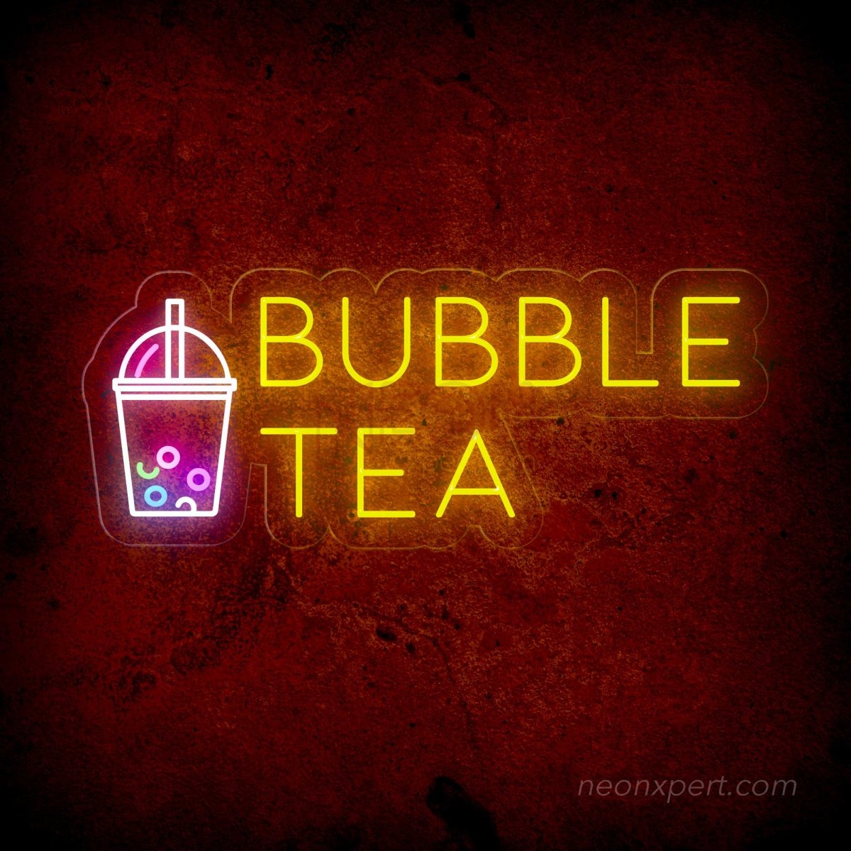 Bubble Tea LED Neon Sign | Vibrant Neon Display for Tea Shops - NeonXpert