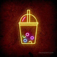 Bubble Tea Neon Sign - LED Showcase for Boba Tea Stores - NeonXpert