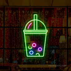 Bubble Tea Neon Sign - LED Showcase for Boba Tea Stores - NeonXpert