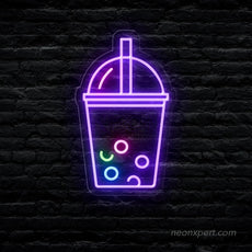 Bubble Tea Neon Sign - LED Showcase for Boba Tea Stores - NeonXpert