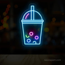 Bubble Tea Neon Sign - LED Showcase for Boba Tea Stores - NeonXpert