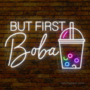 But First Boba LED Sign: Illuminating Boba Bliss for Tea Enthusiasts - NeonXpert