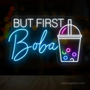 But First Boba LED Sign: Illuminating Boba Bliss for Tea Enthusiasts - NeonXpert