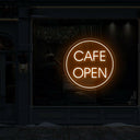 Cafe Open Neon Sign | LED Lighted Window Display for Cafes - NEONXPERT