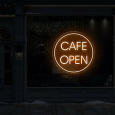 Cafe Open Neon Sign | LED Lighted Window Display for Cafes - NEONXPERT