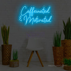 Caffeinated & Motivated Coffee Neon Sign Adding Zest to Your Space - NeonXpert