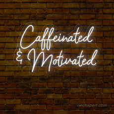 Caffeinated & Motivated Coffee Neon Sign Adding Zest to Your Space - NeonXpert