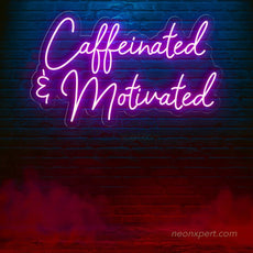 Caffeinated & Motivated Coffee Neon Sign Adding Zest to Your Space - NeonXpert