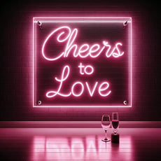 Cheers to love Neon Sign | LED Light Wedding Decor - NeonXpert