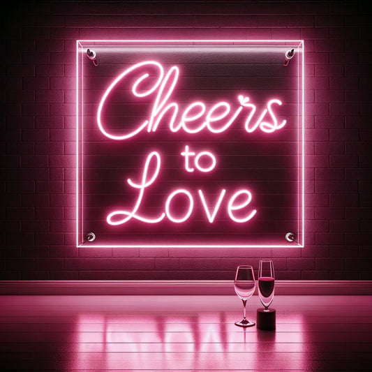 Cheers to love Neon Sign | LED Light Wedding Decor - NeonXpert