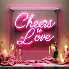 Cheers to love Neon Sign | LED Light Wedding Decor - NeonXpert