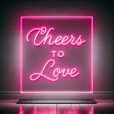 Cheers to love Neon Sign | LED Light Wedding Decor - NeonXpert