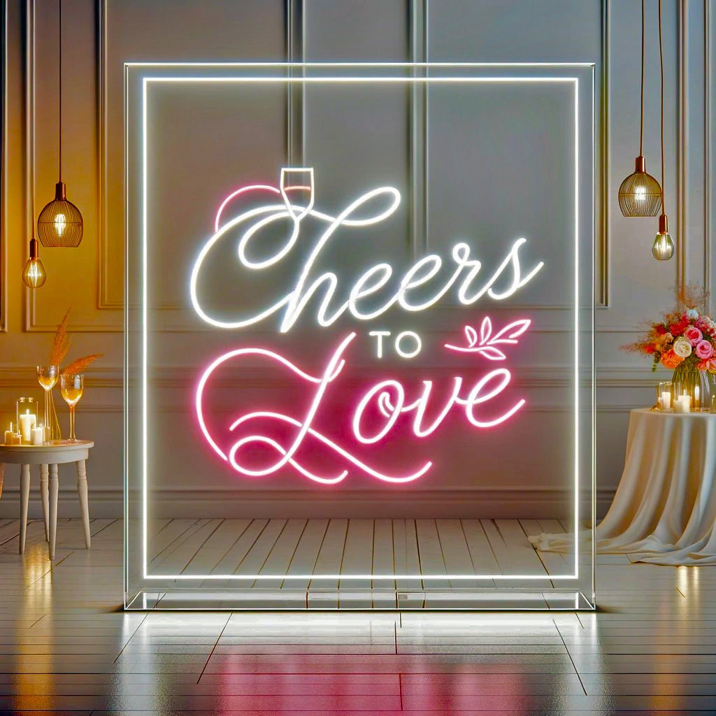 Cheers to love Neon Sign | LED Light Wedding Decor - NeonXpert