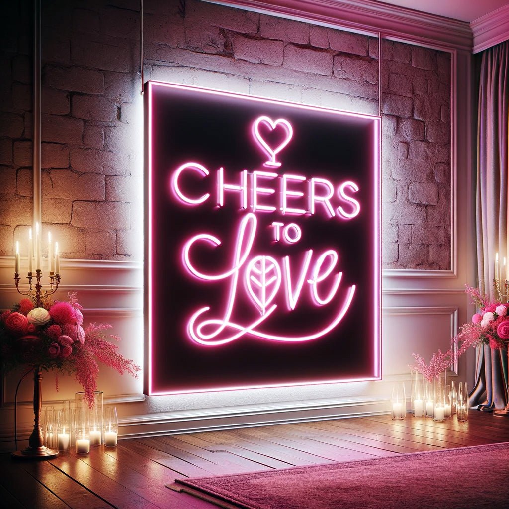 Cheers to love Neon Sign | LED Light Wedding Decor - NeonXpert