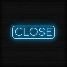 Close Neon Sign - Clear LED Notification for Businesses - NEONXPERT