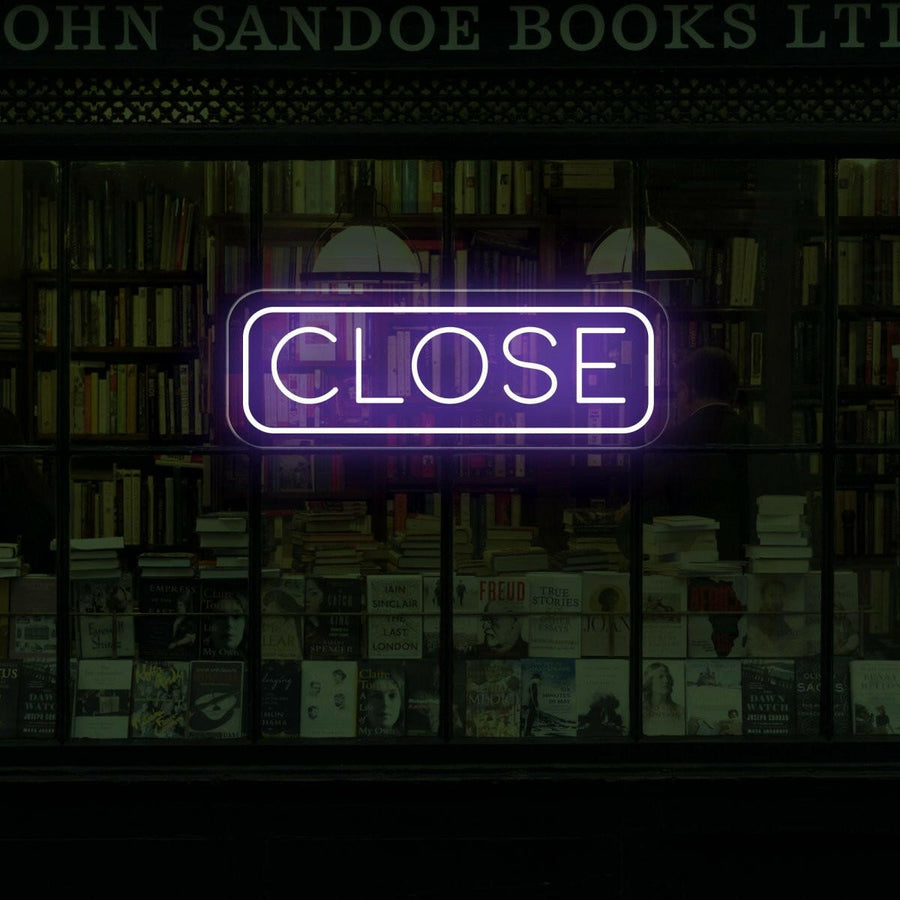 Led Notification Sign Close Neon Sign - Clear LED Notification for Businesses - NeonXpert