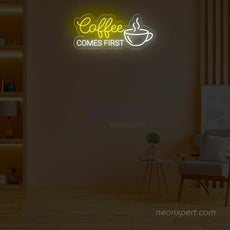 Coffee Comes First LED Neon Sign - Prioritize Your Space - NeonXpert