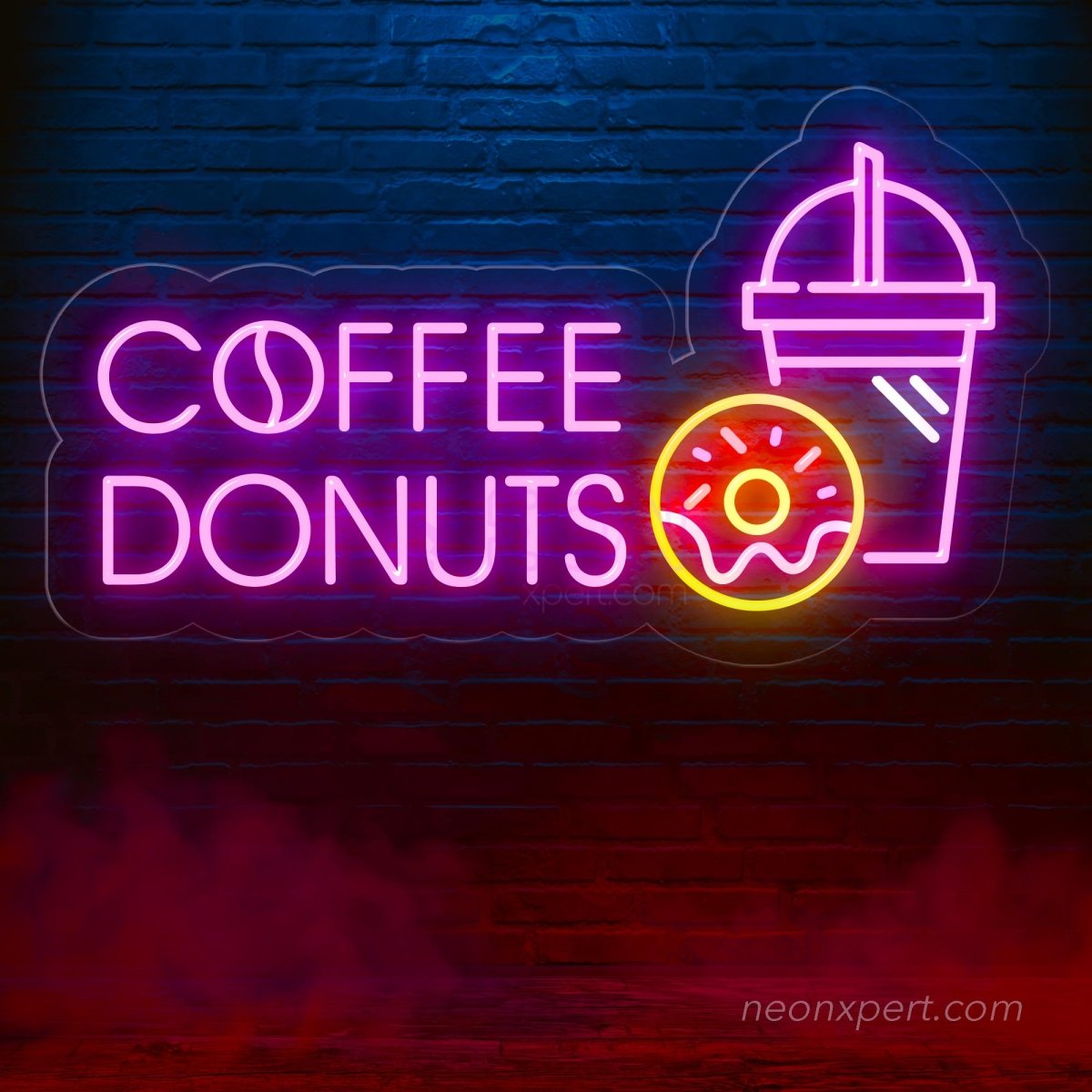 Coffee Donuts LED Neon Sign: Radiate Your Space with Brew and Treats - NeonXpert