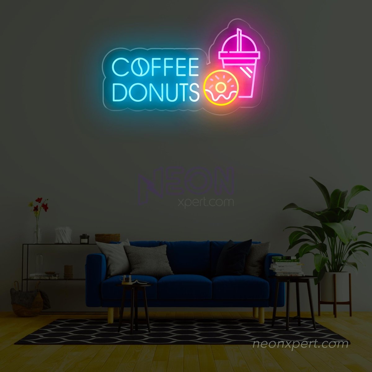 Coffee Donuts LED Neon Sign: Radiate Your Space with Brew and Treats - NeonXpert
