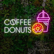 Coffee Donuts LED Neon Sign: Radiate Your Space with Brew and Treats - NeonXpert