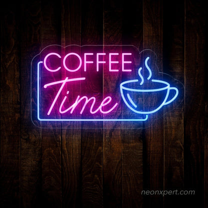 Coffee Time Neon Sign - Savor the Moment - NeonXpert