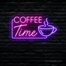 Coffee Time Neon Sign - Savor the Moment - NeonXpert