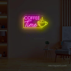 Coffee Time Neon Sign - Savor the Moment - NeonXpert