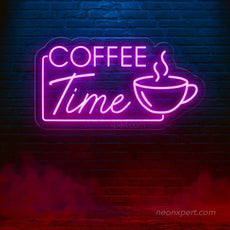 Coffee Time Neon Sign - Savor the Moment - NeonXpert