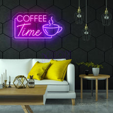 Coffee Time Neon Sign - Savor the Moment - NeonXpert