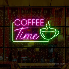 Coffee Time Neon Sign - Savor the Moment - NeonXpert