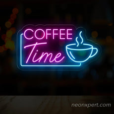 Coffee Time Neon Sign - Savor the Moment - NeonXpert