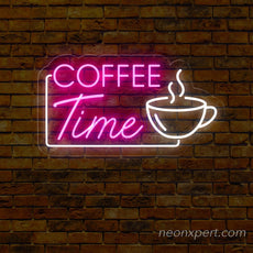 Coffee Time Neon Sign - Savor the Moment - NeonXpert